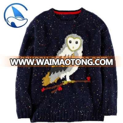 kid sweater cardigan jacquard cartoon characters cotton sweater