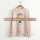 Hot sale 3 colors lovely pollover rabbit hair cotton ladies fancy sweater design for women