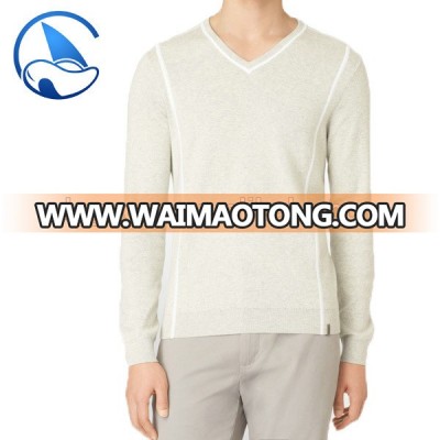 Guoou Knitwear AW High Fashion men wool pullover sweater in 12GG