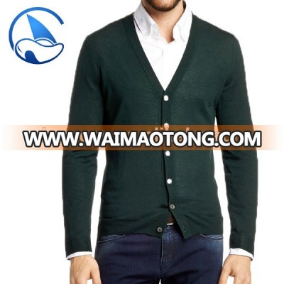 2017 High Fashion mens long sleeve sweater cardigan with Button